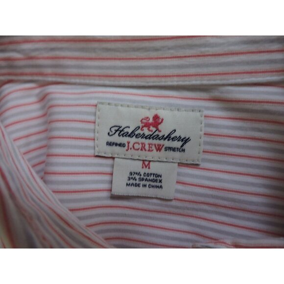 J Crew Haberdashery Shirt Refined Stretch Sz M Button Down Striped Career Blouse - Picture 2 of 6